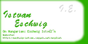 istvan eschwig business card